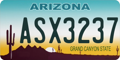 AZ license plate ASX3237