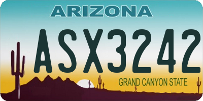 AZ license plate ASX3242