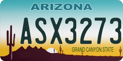 AZ license plate ASX3273