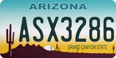 AZ license plate ASX3286