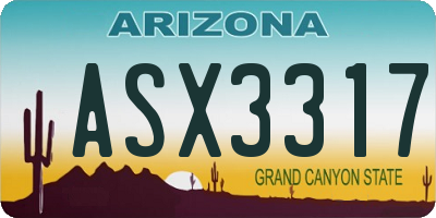 AZ license plate ASX3317