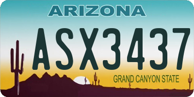 AZ license plate ASX3437