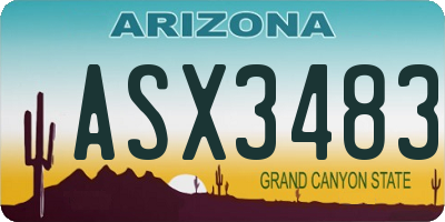 AZ license plate ASX3483
