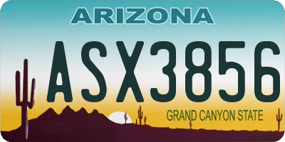 AZ license plate ASX3856