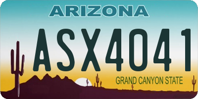 AZ license plate ASX4041