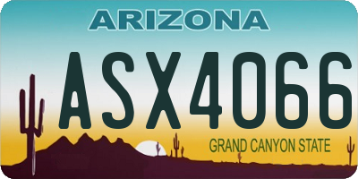 AZ license plate ASX4066