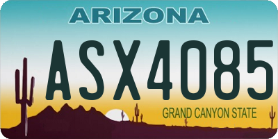 AZ license plate ASX4085
