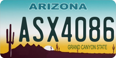 AZ license plate ASX4086
