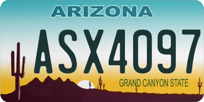 AZ license plate ASX4097