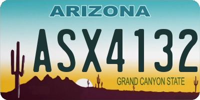 AZ license plate ASX4132