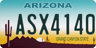 AZ license plate ASX4140