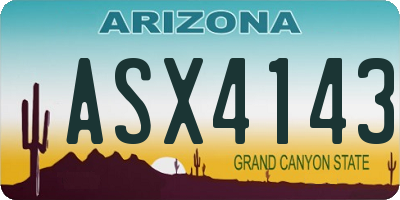 AZ license plate ASX4143