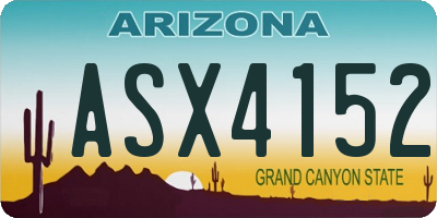 AZ license plate ASX4152