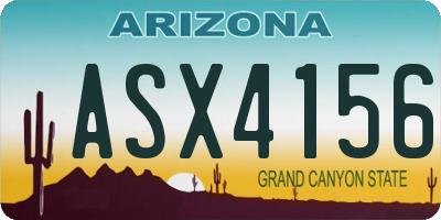 AZ license plate ASX4156