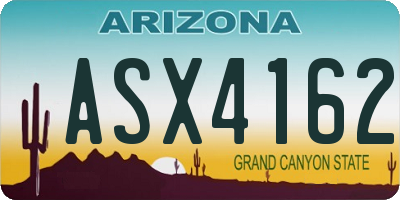 AZ license plate ASX4162