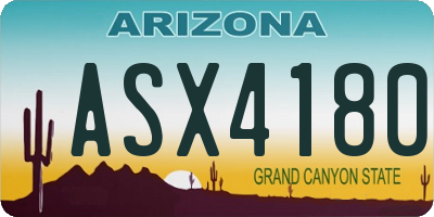 AZ license plate ASX4180