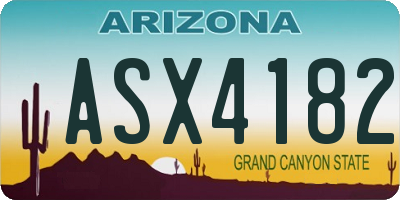 AZ license plate ASX4182