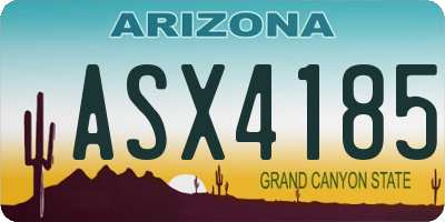 AZ license plate ASX4185