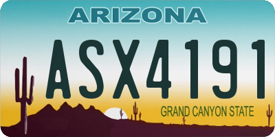 AZ license plate ASX4191