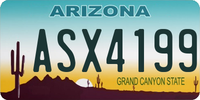 AZ license plate ASX4199