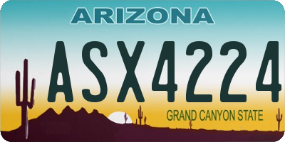 AZ license plate ASX4224