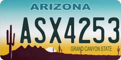 AZ license plate ASX4253