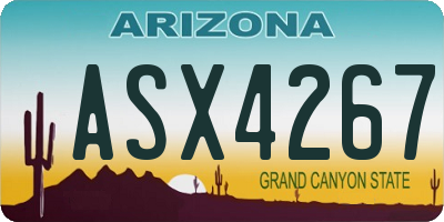 AZ license plate ASX4267