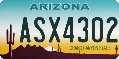 AZ license plate ASX4302