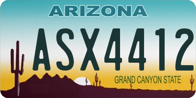 AZ license plate ASX4412