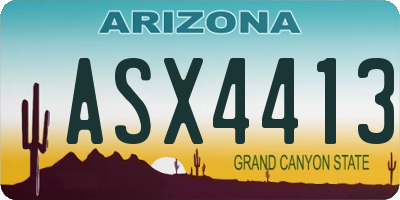 AZ license plate ASX4413