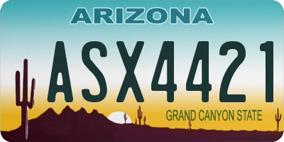 AZ license plate ASX4421