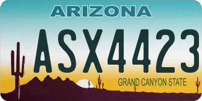AZ license plate ASX4423