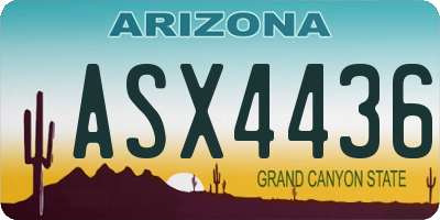 AZ license plate ASX4436