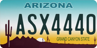 AZ license plate ASX4440