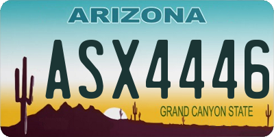 AZ license plate ASX4446