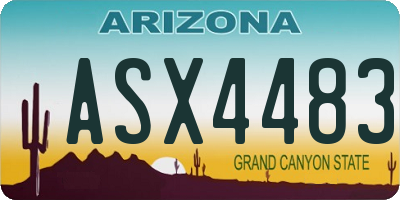 AZ license plate ASX4483