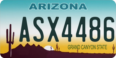 AZ license plate ASX4486