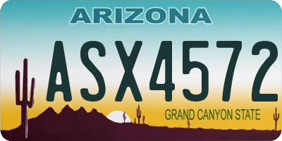 AZ license plate ASX4572