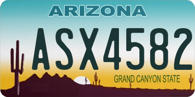 AZ license plate ASX4582