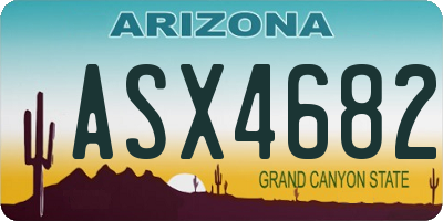 AZ license plate ASX4682