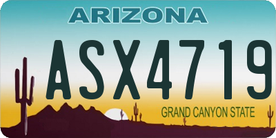 AZ license plate ASX4719