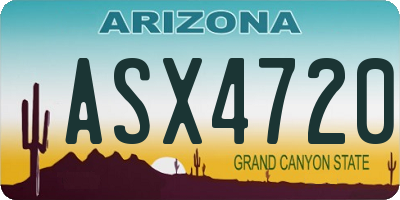 AZ license plate ASX4720
