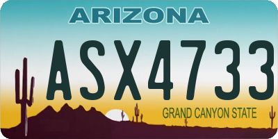 AZ license plate ASX4733
