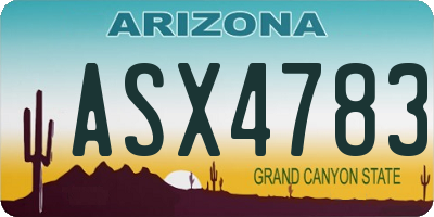 AZ license plate ASX4783