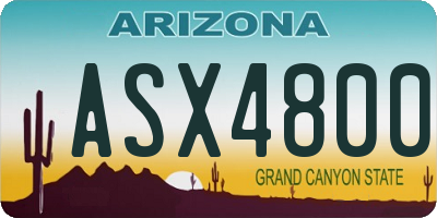 AZ license plate ASX4800