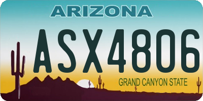 AZ license plate ASX4806