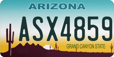 AZ license plate ASX4859
