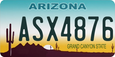 AZ license plate ASX4876