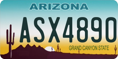 AZ license plate ASX4890