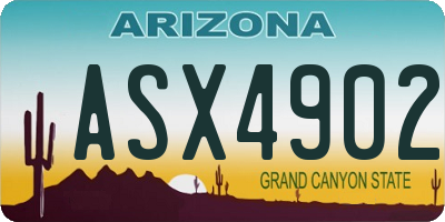 AZ license plate ASX4902